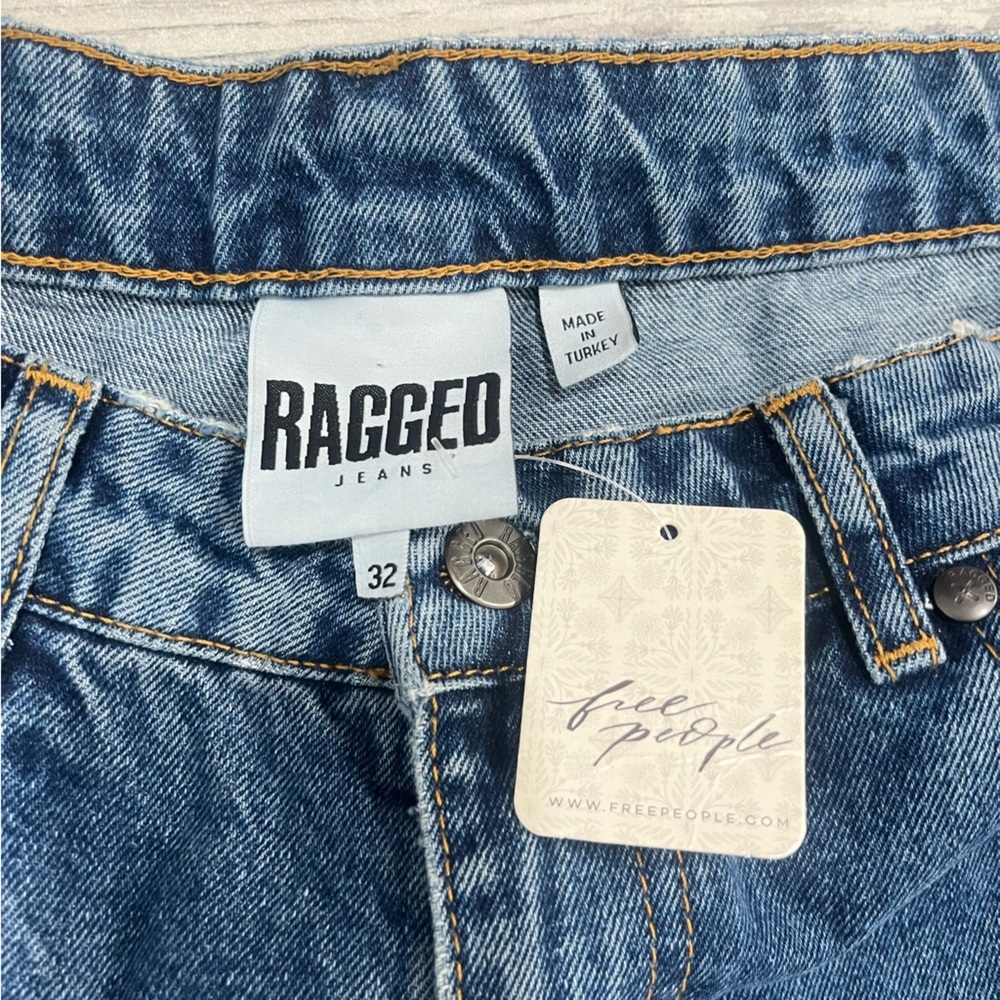 NWT Free People Ragged Baggy Skater Jeans Size 32 - Picture 4 of 9